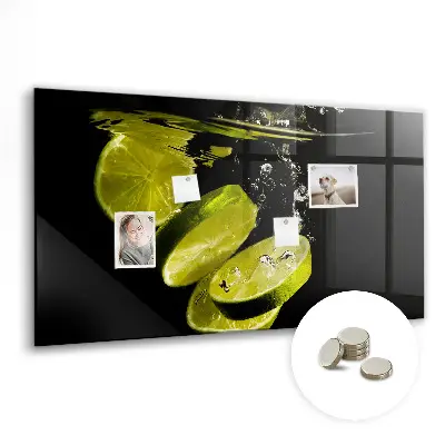 Limes magnetic glass dry erase board