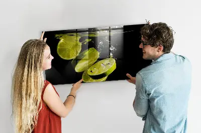 Limes magnetic glass dry erase board