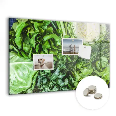 Magnetic wall board Green vegetables