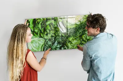Magnetic wall board Green vegetables
