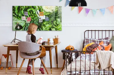 Magnetic wall board Green vegetables