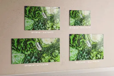 Magnetic wall board with green vegetables design