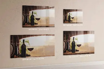 Wine bottles magnetic notice board