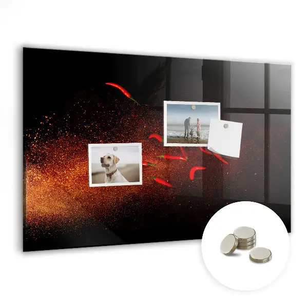 Magnetic wall board Chili peppers
