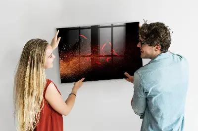 Magnetic wall board with chili peppers design