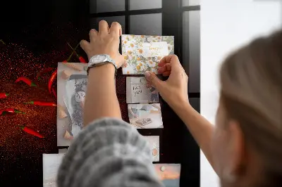 Magnetic wall board with chili peppers design