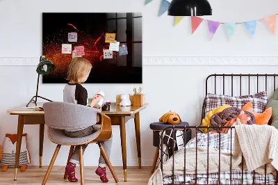 Magnetic wall board with chili peppers design