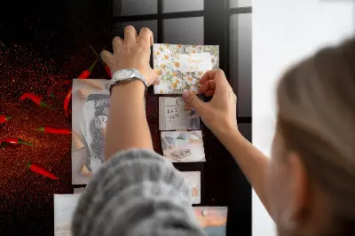 Magnetic wall board with chili peppers design