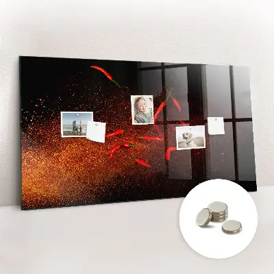 Magnetic wall board Chili peppers