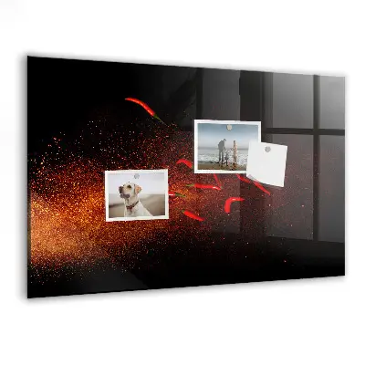 Magnetic wall board Chili peppers