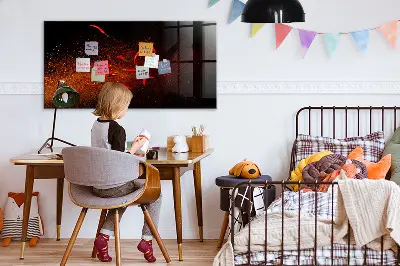 Magnetic wall board with chili peppers design