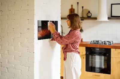 Magnetic wall board with chili peppers design