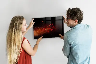 Magnetic wall board with chili peppers design