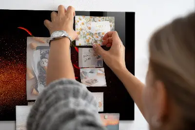 Magnetic wall board with chili peppers design