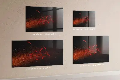 Magnetic wall board with chili peppers design