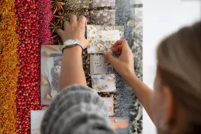 Magnetic Glass Dry Erase Board with Rows of Spices Design