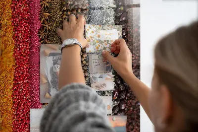 Magnetic Glass Dry Erase Board with Rows of Spices Design