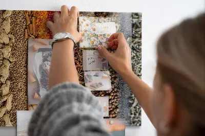 Magnetic Glass Dry Erase Board with Rows of Spices Design