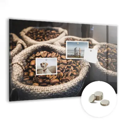 Coffee bean magnetic board