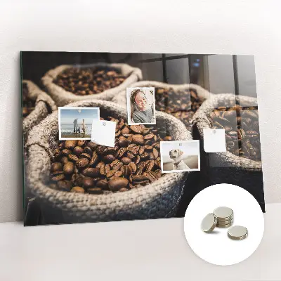Coffee bean magnetic board