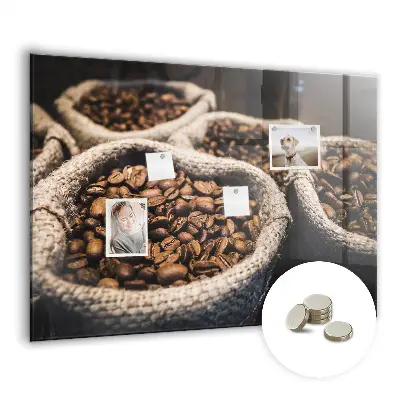 Coffee bean magnetic board