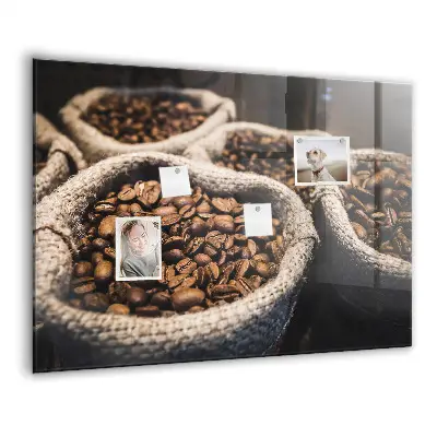 Coffee bean magnetic board