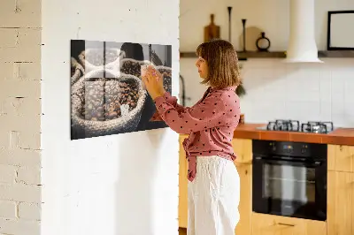 Coffee bean magnetic board