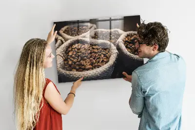 Coffee bean magnetic board