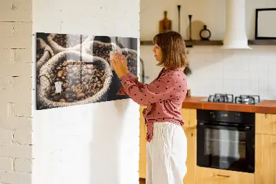 Coffee bean magnetic board