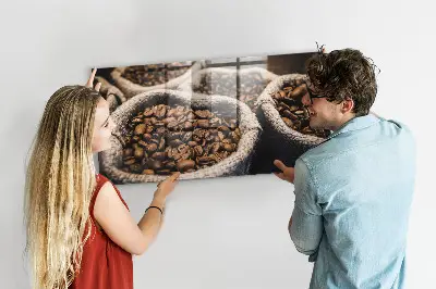 Coffee bean magnetic board