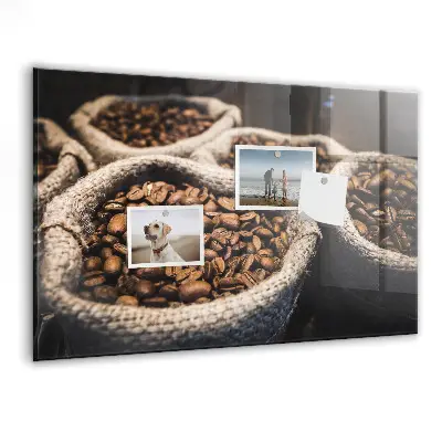Coffee bean magnetic board