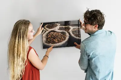 Coffee bean magnetic board