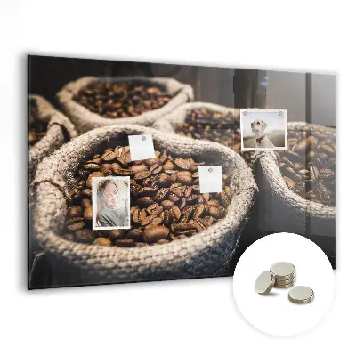 Coffee bean magnetic board