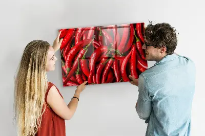 Magnetic wall board Hot peppers