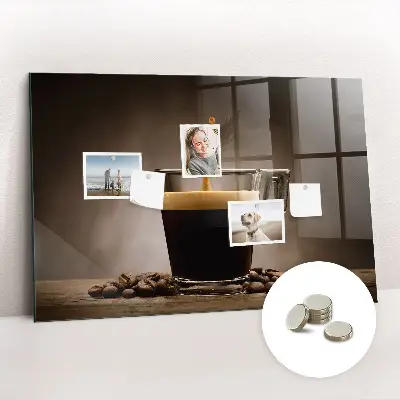 A cup of coffee magnet board