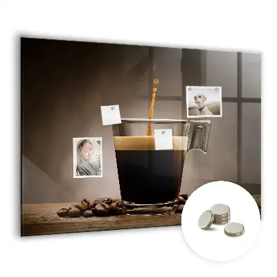 A cup of coffee magnet board