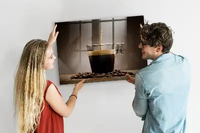 A cup of coffee magnet board
