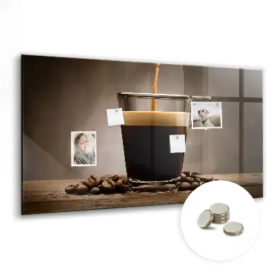 A cup of coffee magnet board