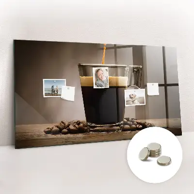 A cup of coffee magnet board