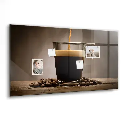 A cup of coffee magnet board