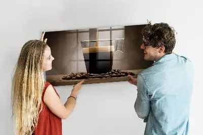 A cup of coffee magnet board