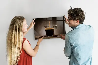 A cup of coffee magnet board
