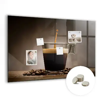 A cup of coffee magnet board