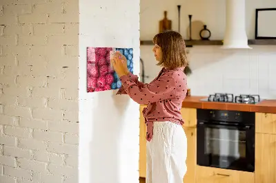 Magnetic wall board with blueberries and raspberries motif
