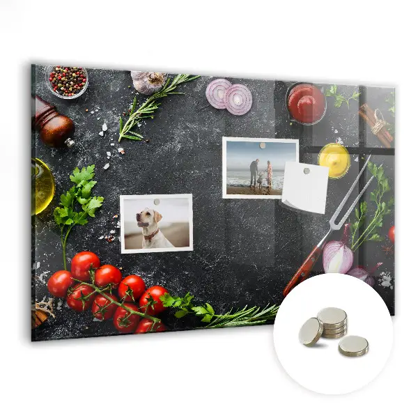 Magnet board Vegetables on the counter
