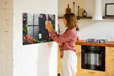 Magnet board Vegetables on the counter