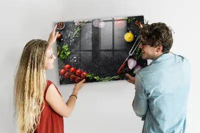 Magnet board Vegetables on the counter