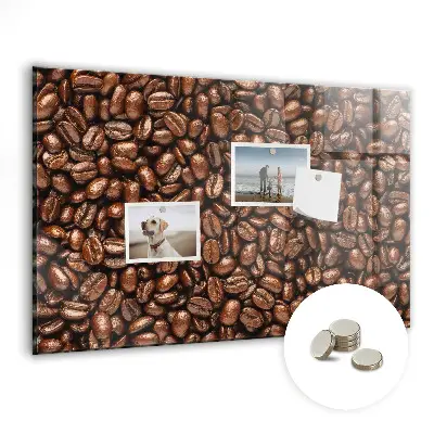 Coffee Beans Magnetic Glass Dry Erase Board