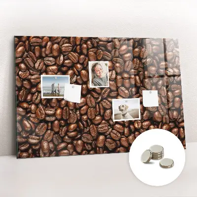 Coffee Beans Magnetic Glass Dry Erase Board