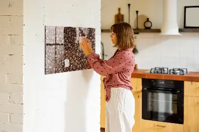 Coffee Beans Magnetic Glass Dry Erase Board
